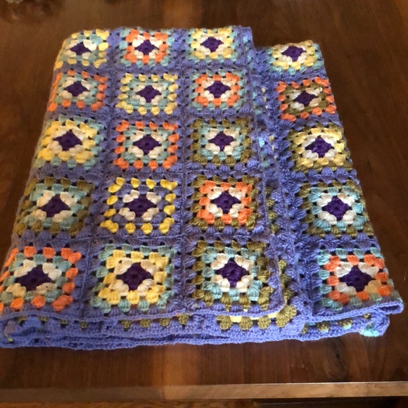 Patchwork Crochet Throw / Blanket Handmade - Picture 2 of 6
